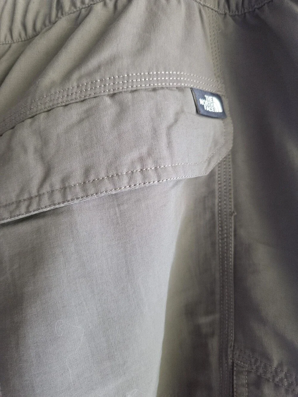 The North Face Mens XXL Convertible Cargo Hiking Pants Brown Zip Off Belted